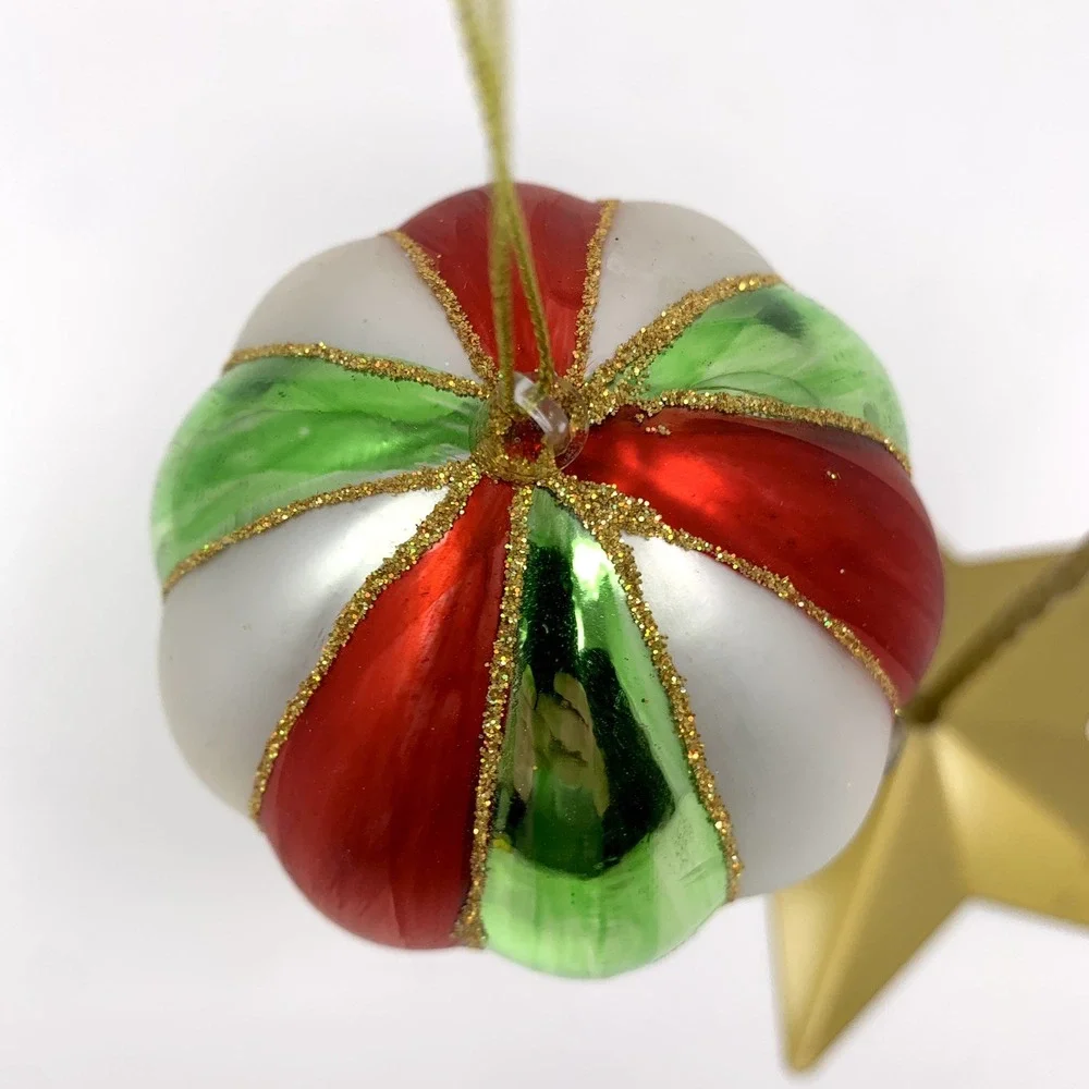 Blown Glass 6" Hot Air Balloon Ornament Rome/Roma Italy Travel w Basket & Santa - Picture 3 of 9
